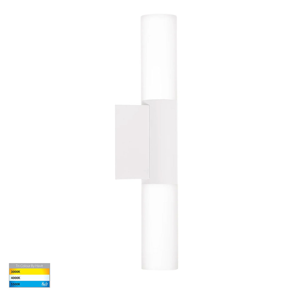 Akril Aluminium 2 Light LED Wall Light White - HV10932T-WHT