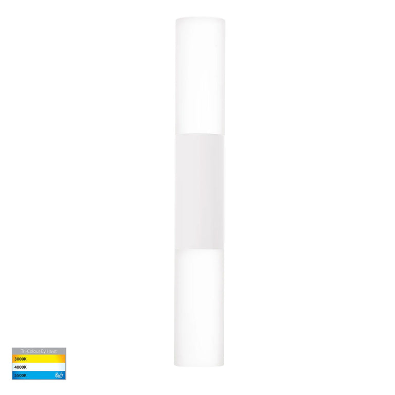Akril Aluminium 2 Light LED Wall Light White - HV10932T-WHT