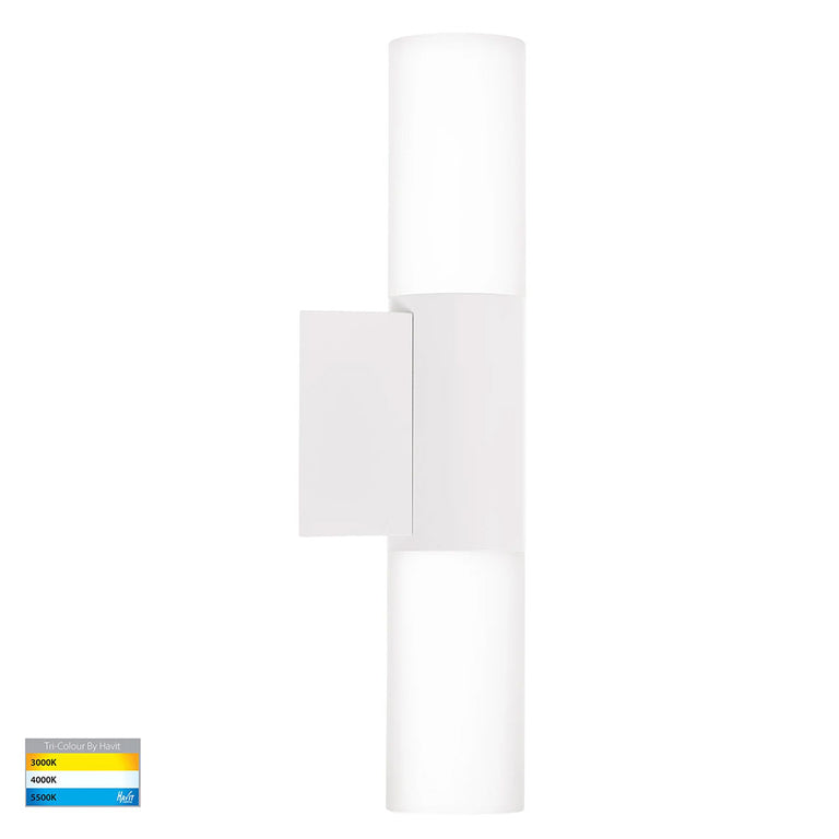 Akril Aluminium 2 Light LED Wall Light White - HV10942T-WHT