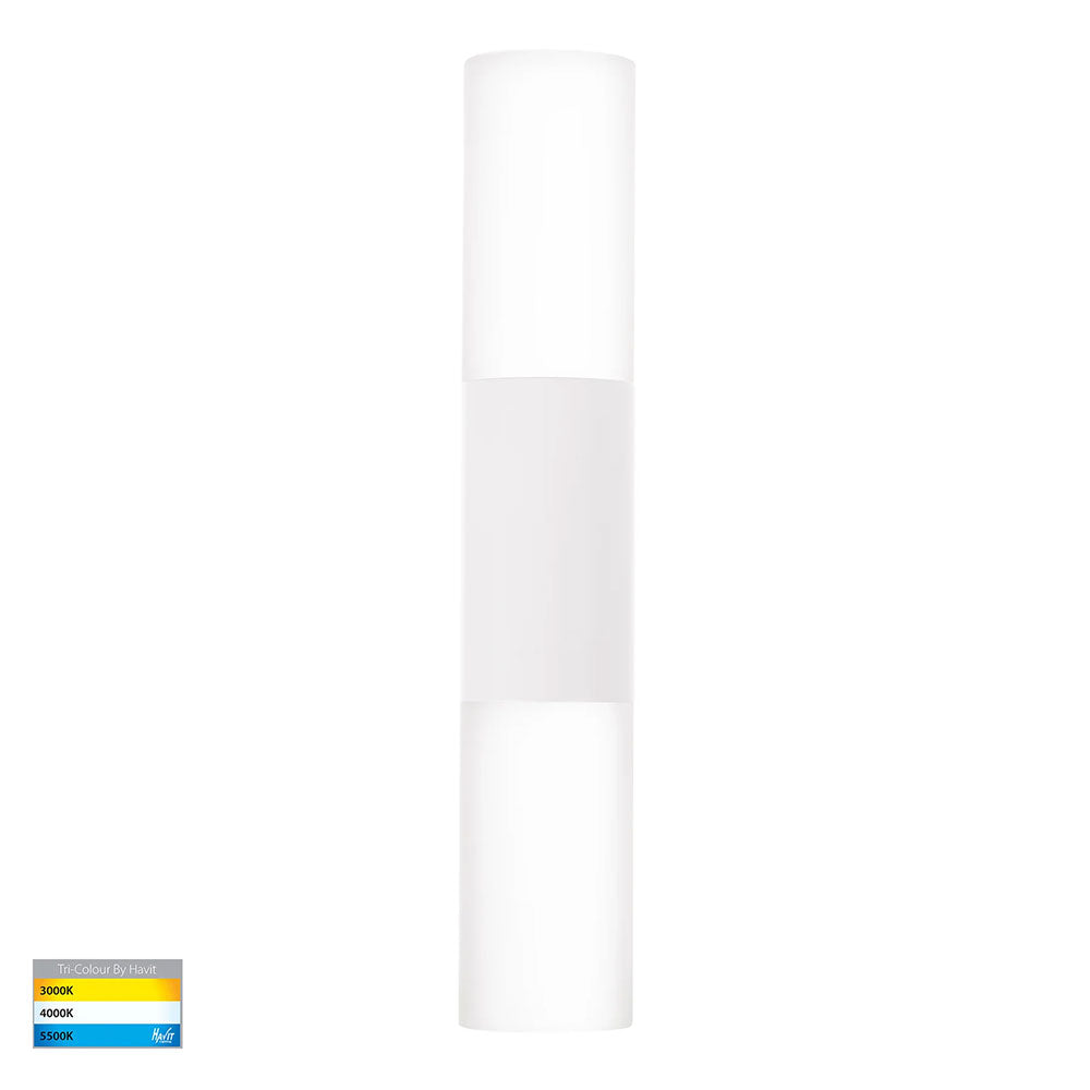 Akril Aluminium 2 Light LED Wall Light White - HV10942T-WHT