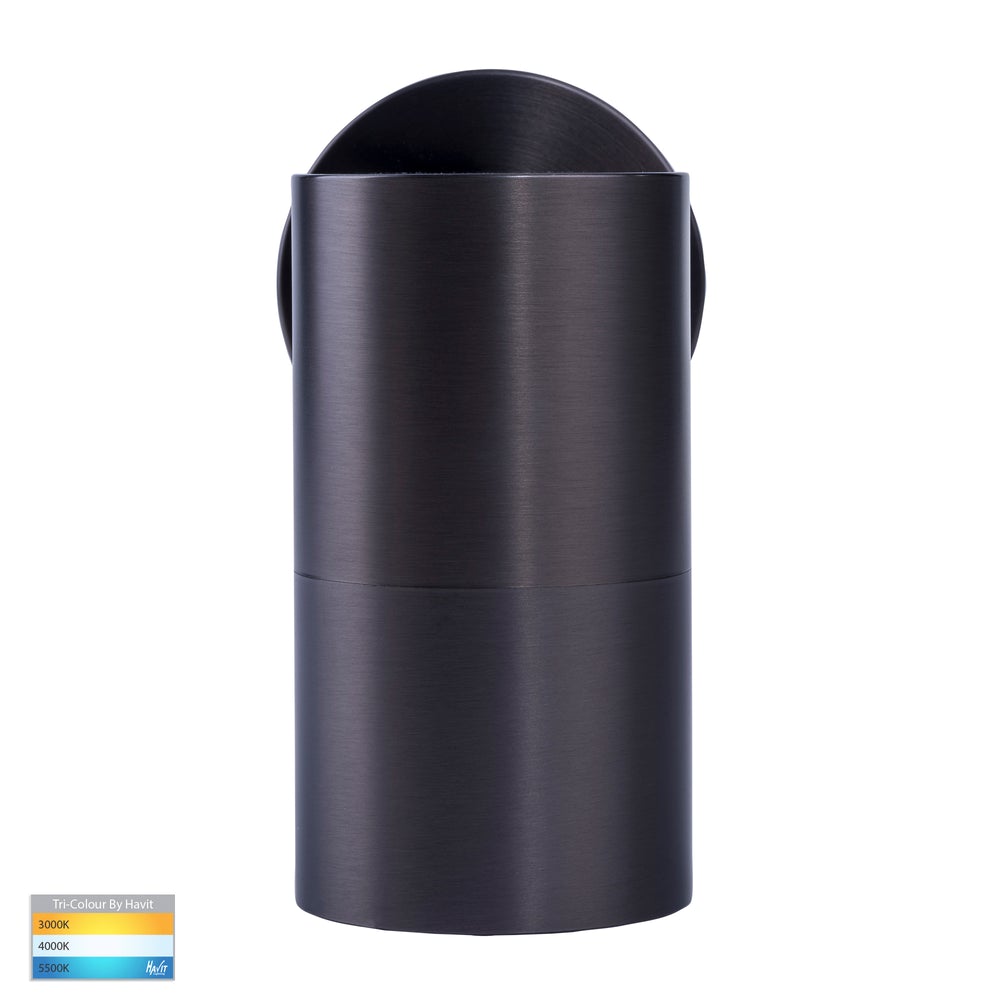 Tivah 5W CCT 240V GU10 LED Fixed Wall Light Graphite - HV1177GU10T