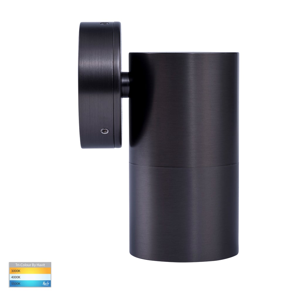 Tivah 9in1 CCT 240V GU10 LED Fixed Wall Light Graphite - HV1175T