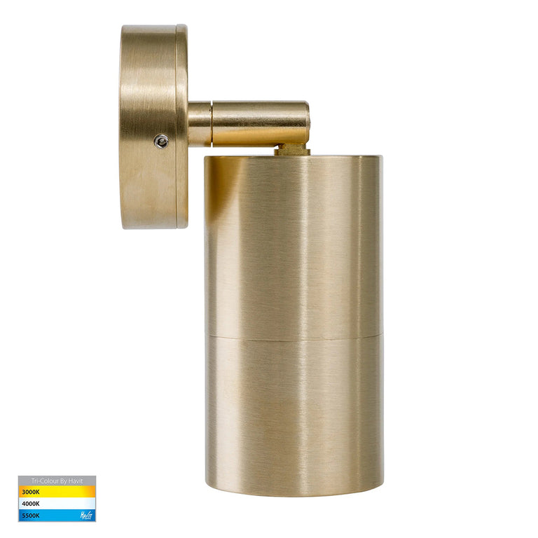 Tivah 9in1 CCT 240V GU10 LED Adjustable Wall Light Solid Brass - HV1255T