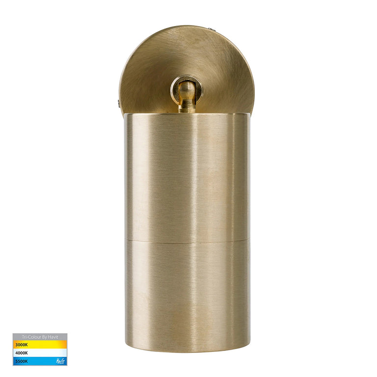 Tivah 9in1 CCT 240V GU10 LED Adjustable Wall Light Solid Brass - HV1255T