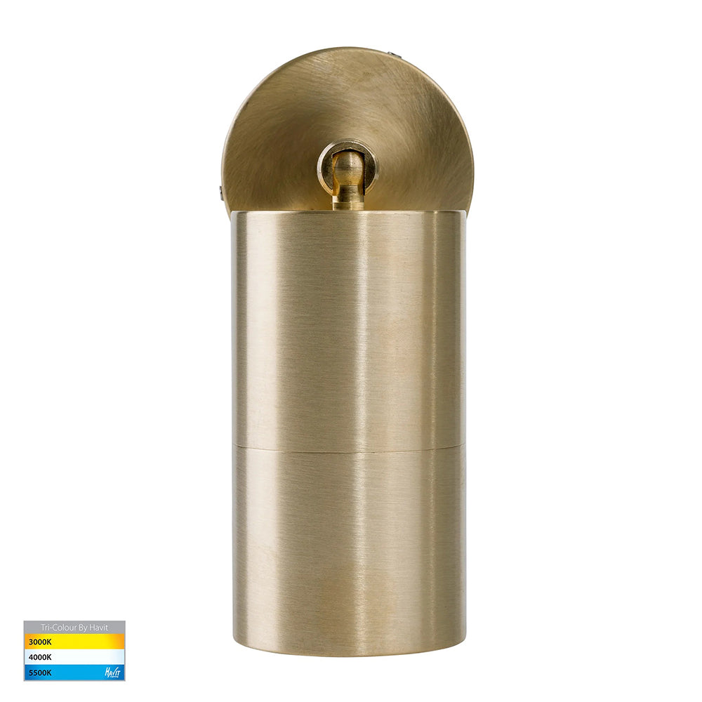 Tivah 5W CCT 240V GU10 LED Adjustable Wall Light Solid Brass - HV1257GU10T