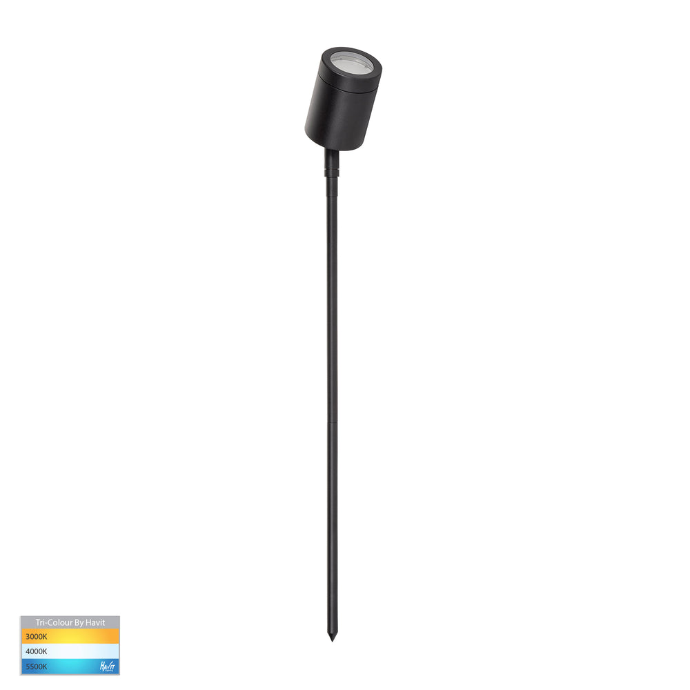 Pointe 5W CCT 12V DC MR16 LED  Adjustable Spike Light Black - HV1401T-BLK