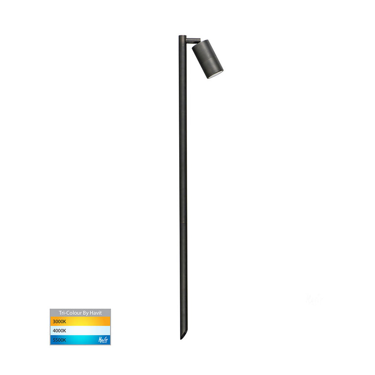 Tivah 5W CCT 12V DC MR16 LED Single Adjustable Spike Light Antique Brass - HV1403T-AB