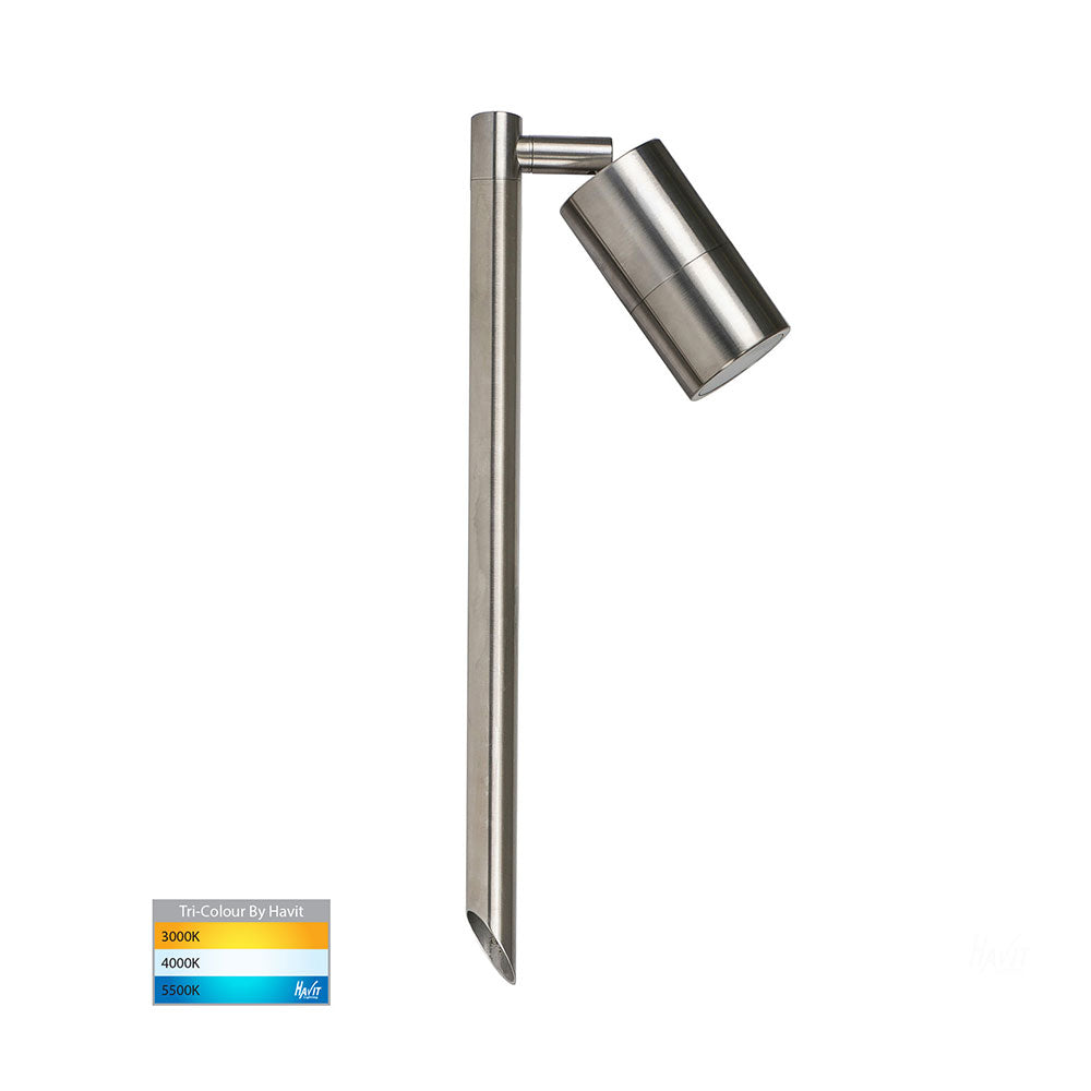 Tivah 5W CCT 12V MR16 DC LED Single Adjustable Path Light 316 Stainless Steel - HV1407T-SS316