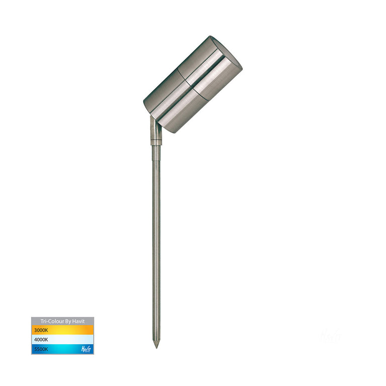 Fortis 5W CCT 12V DC MR16 LED Adjustable Spike Light 304 Stainless Steel - HV1409T