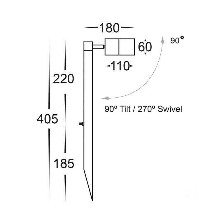Tivah 5W CCT 12V DC MR16 LED Single Adjustable Path Light Solid Copper - HV1413T