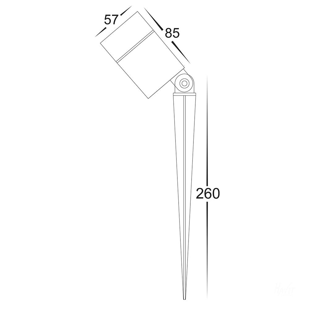 Oasis 7W CCT 12V DC LED Adjustable Spike Light Black - HV1429T-7W