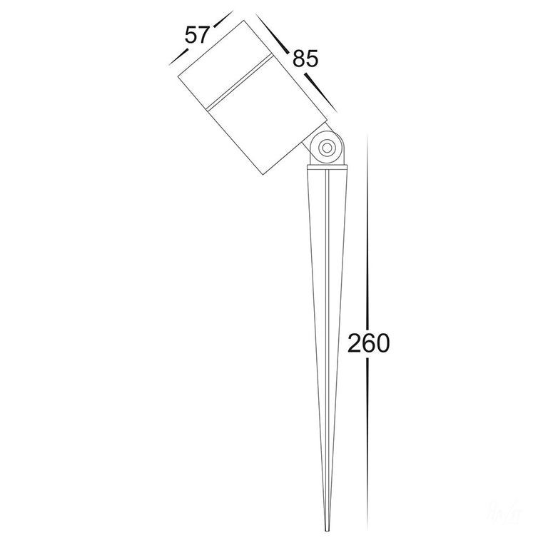 Oasis 7W CCT 12V DC LED Adjustable Spike Light Black - HV1429T-7W