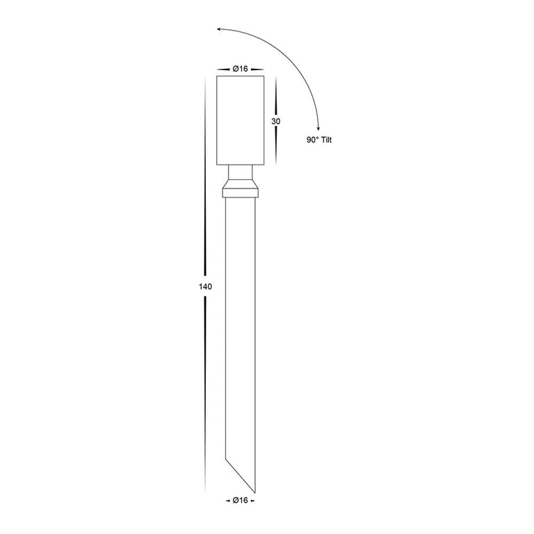 Spar 0.5W CCT 12V DC LED Spike Light White - HV1433T-WHT