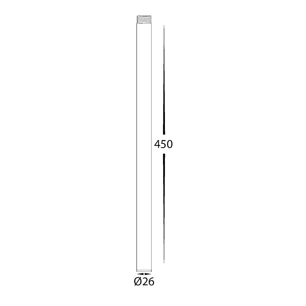 Extension Post Black - HV1435-P-BLK