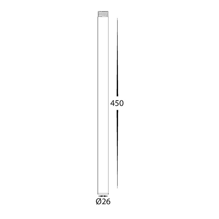 Extension Post Black - HV1435-P-BLK
