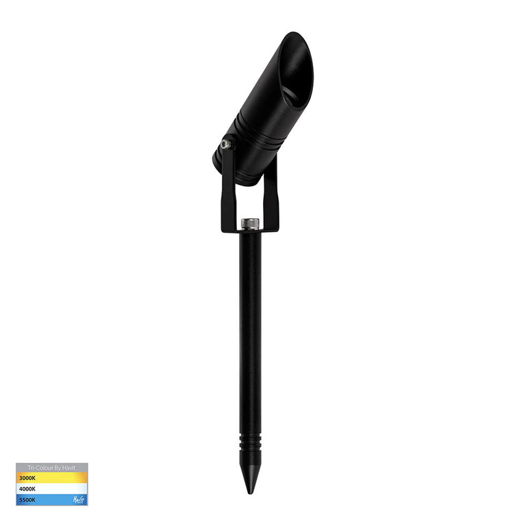 Napa Aluminium LED Garden Spike Spotlight Black - HV1445T-BLK