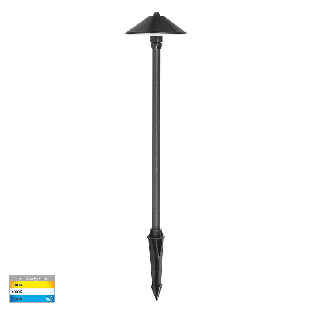Bitta 3W CCT 12V DC G5.3 LED Bollard Spike Light Antique Brass - HV1453T-AB