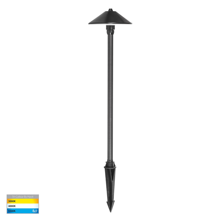 Bitta 3W CCT 12V DC G5.3 LED Bollard Spike Light Antique Brass - HV1453T-AB