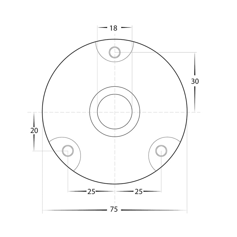 Surface Mounted Base Brass - HV145-BR-Base