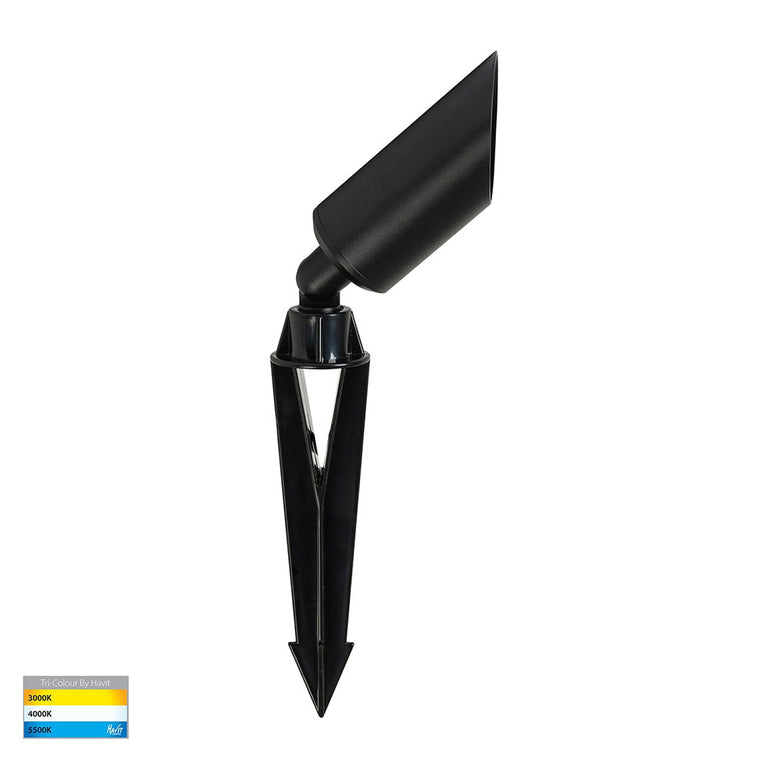 Shawl 5W CCT 12V DC MR16 LED Spike Light Black - HV1458T-BLK