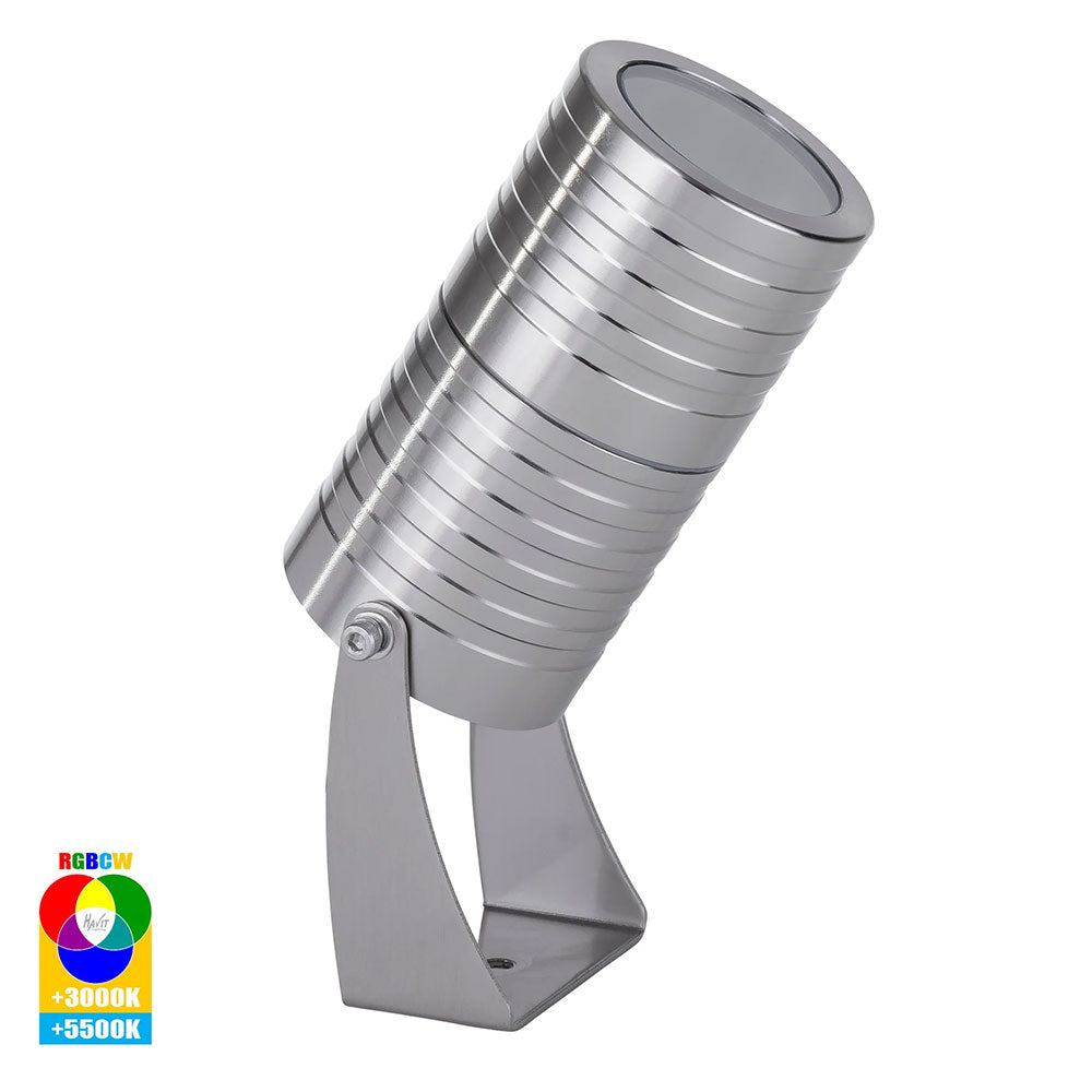 Nova 7W 12V DC LED Garden Spike Light Stainless Steel - HV1462RGBCW-SS316