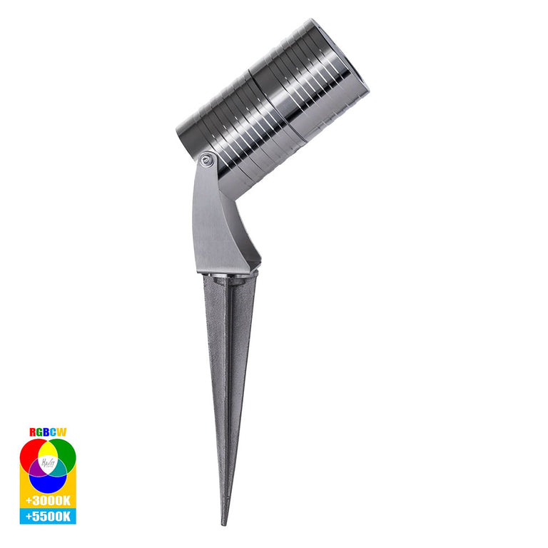Nova 7W 12V DC LED Garden Spike Light Stainless Steel - HV1462RGBCW-SS316