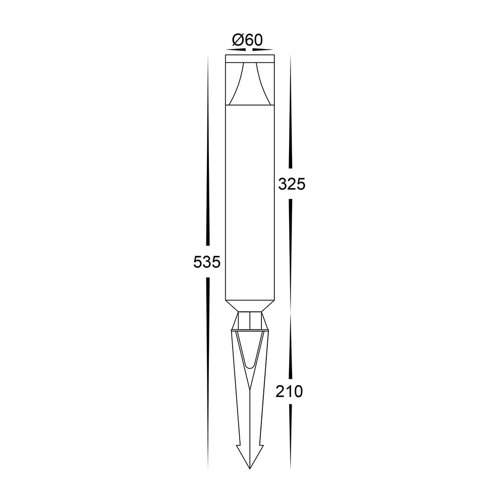Divad 5W CCT 12V DC LED Garden Spike Light Black - HV1488T-BLK