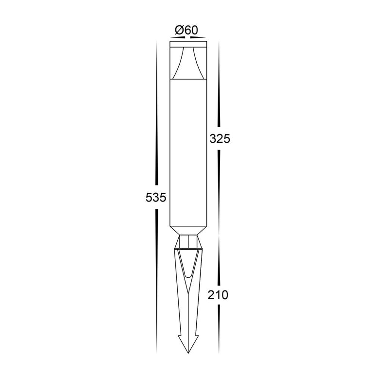 Divad 5W CCT 12V DC LED Garden Spike Light Black - HV1488T-BLK