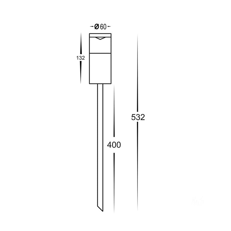 Highlite 5W CCT 12V DC MR16 LED Garden Spike Light Titanium - HV1489T-TTM