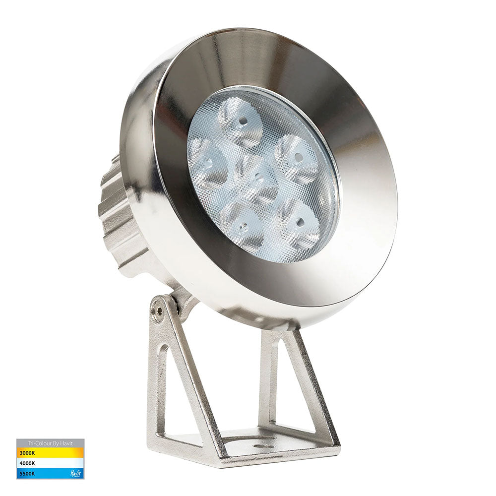 Sotto 15W CCT 12V DC LED Submersible Pond Light Stainless Steel - HV1494T