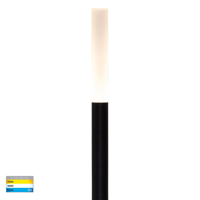 Drique 1W CCT 24V DC LED Garden Bollard Spike Light Black - HV1514T-BLK-24V