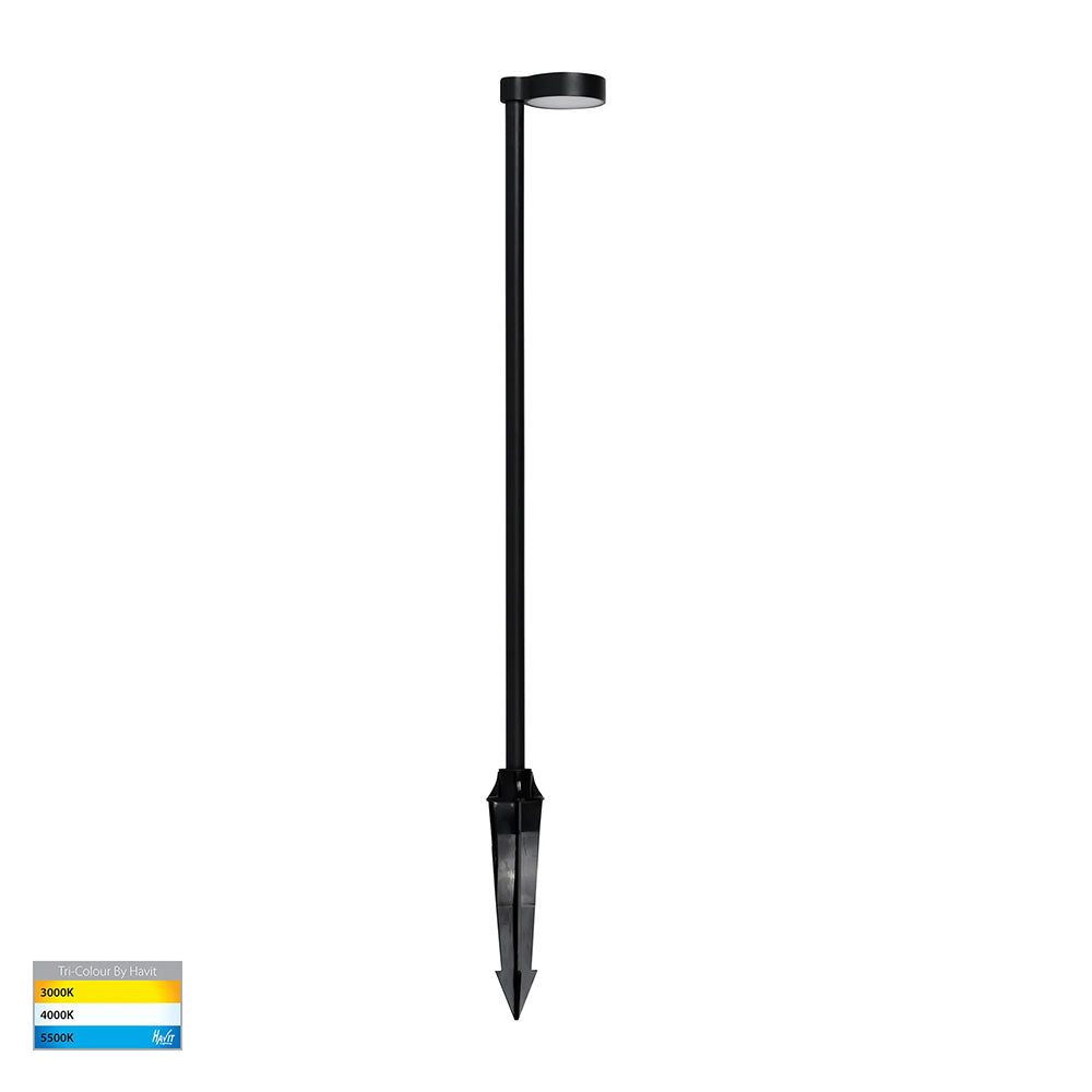 Liueg 5W CCT 24V DC LED Bollard Garden Spike Light Black - HV1522T-BLK-24V