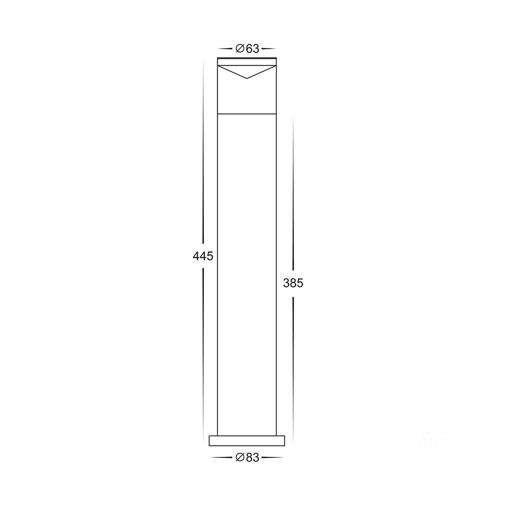 Highlite 5W CCT 240V GU10 LED Bollard Light Stainless Steel - HV1601T-SS316