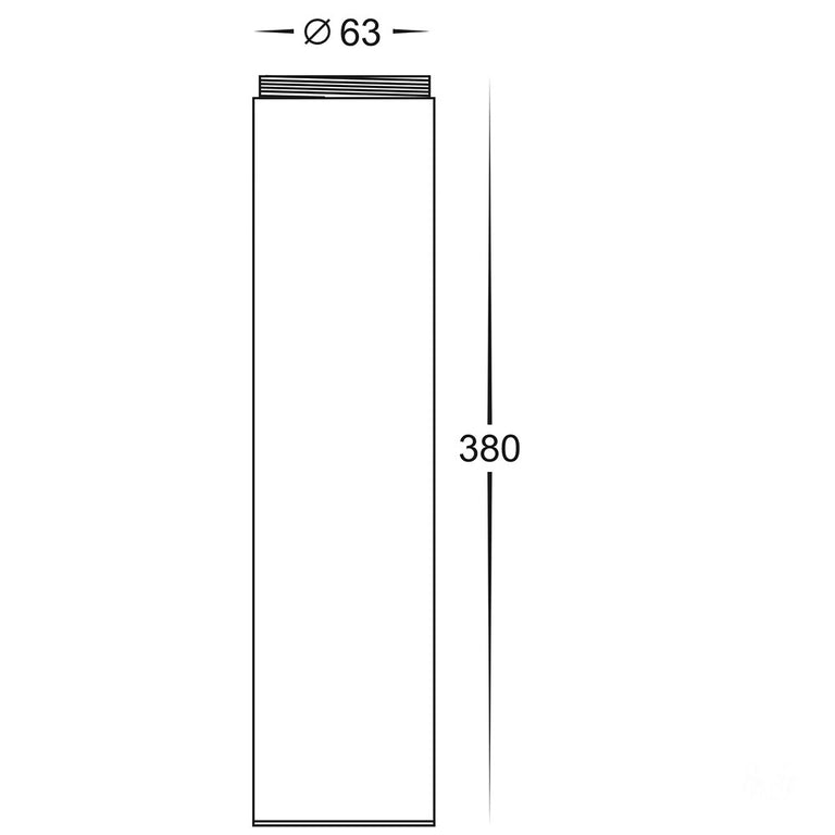 Highlite White Aluminium Bollard Extention - HV1603-WHT