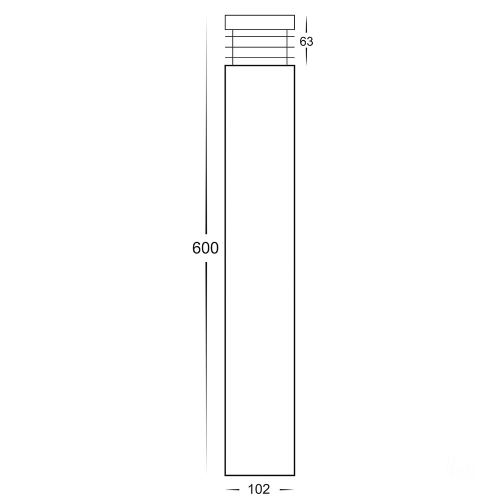 Maxi 9W CCT 240V E27 LED Bollard Light Black - HV1606T-BLK-240V