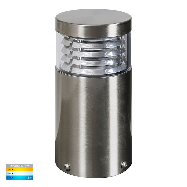 Mini Louvred 5W CCT 12V DC MR16 LED Bollard Light Stainless Steel - HV1615T-SS316-12V