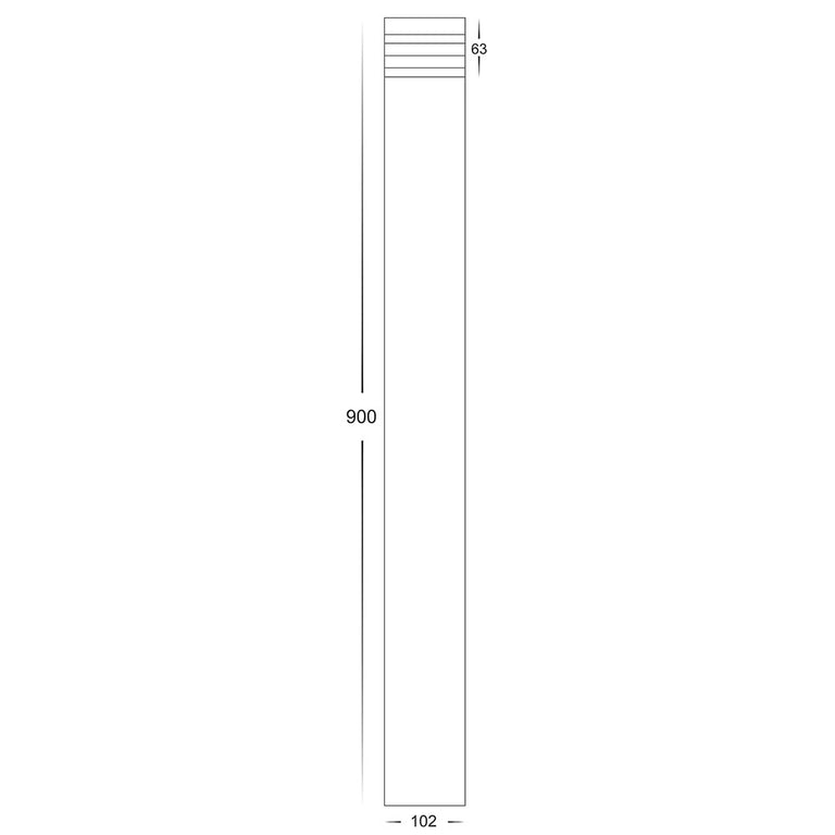 Maxi Louvre 5W CCT 12V DC MR16 LED Bollard Light Stainless Steel - HV1618T-SS316-12V
