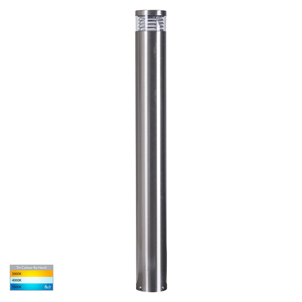 Maxi Louvre 5W CCT 12V DC MR16 LED Bollard Light Stainless Steel - HV1618T-SS316-12V