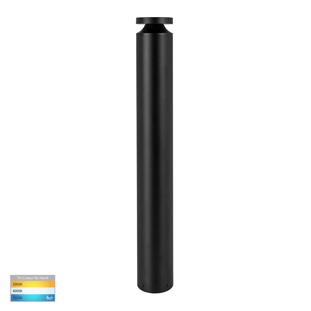 Noray 12W CCT 240V LED 970mm Bollard Black - HV1639T-BLK-240V