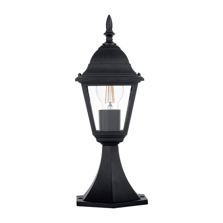 Newark 8W 240V E27 LED Small Pillar Light Black - HV1651W-BLK