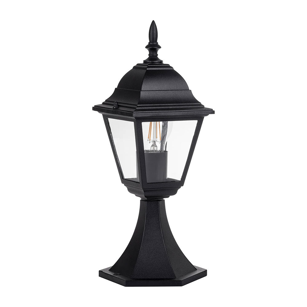 Newark 8W 240V E27 LED Small Pillar Light Black - HV1651W-BLK