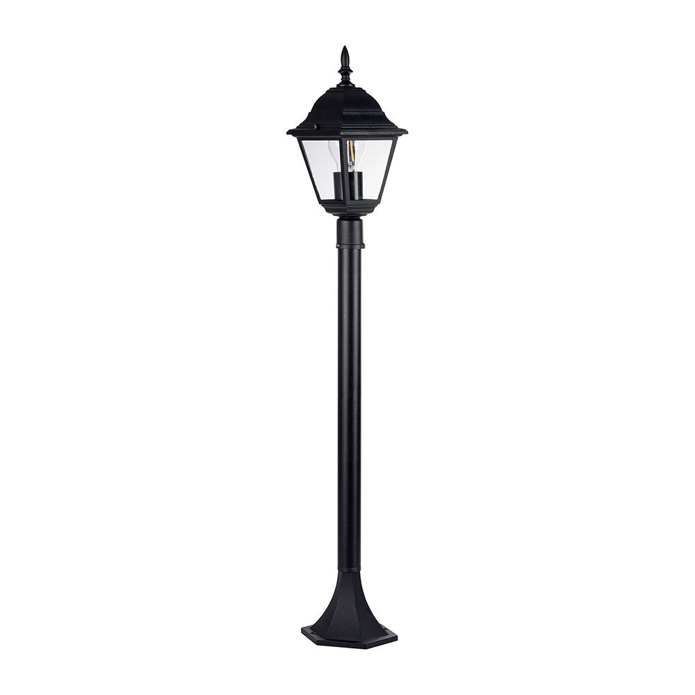 Newark 8W 240V E27 LED Large Pillar Light Black - HV1651W-P-BLK
