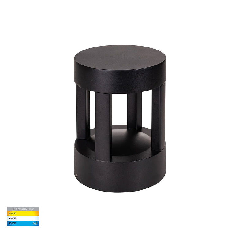 Pelare 12W CCT 240V LED Round Pillar Light Black - HV1699T-BLK-240V-RND