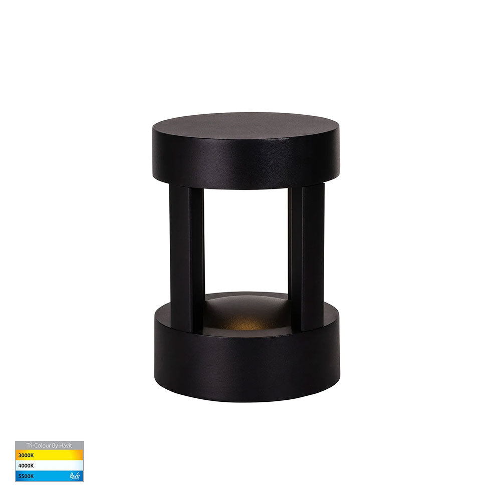 Pelare 12W CCT 24V DC LED Round Pillar Light Black - HV1699T-BLK-24V-RND
