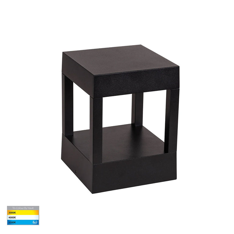 Pelare 12W CCT 240V LED Square Pillar Light Black - HV1699T-BLK-240V-SQ