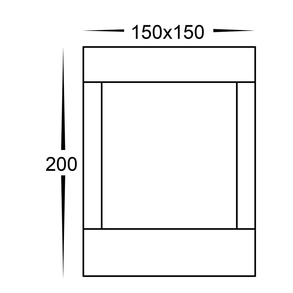 Pelare 12W CCT 240V LED Square Pillar Light Black - HV1699T-BLK-240V-SQ