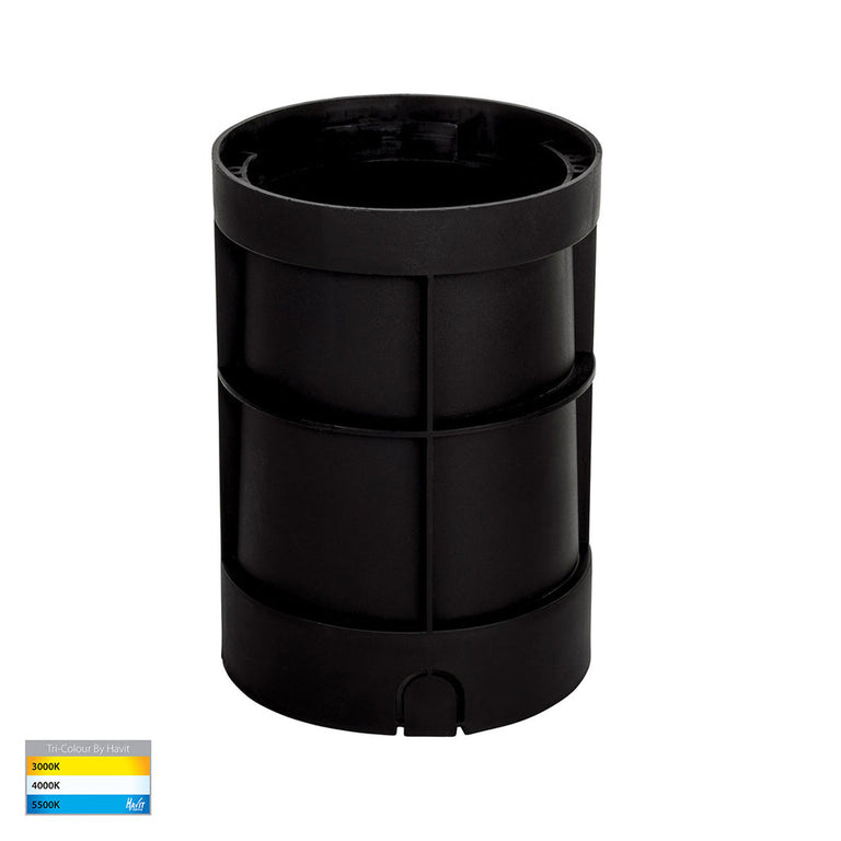 Toldo 3W CCT 12V DC LED Adjustable Round Inground Uplighter Stainless Steel / Black - HV1827T