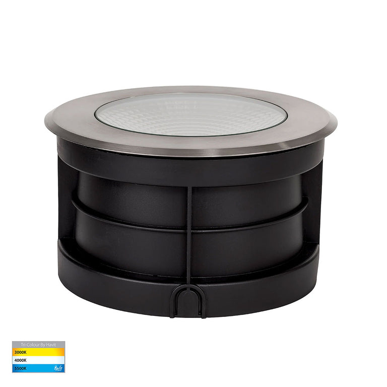Klip 20W CCT 12V DC LED Inground Uplighter Stainless Steel / Black - HV1833T-12V
