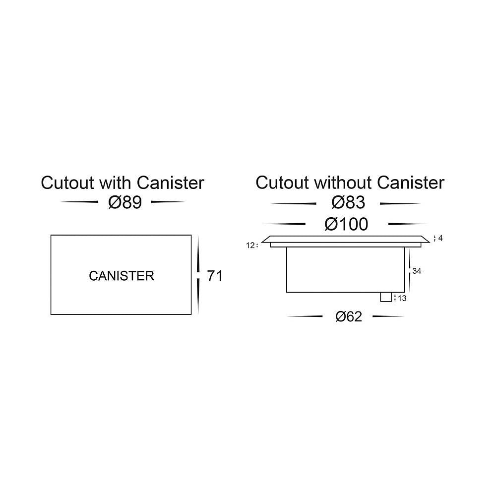 Split 3W RGBW 12V DC LED Round Inground Uplighter Stainless Steel - HV1841RGBW