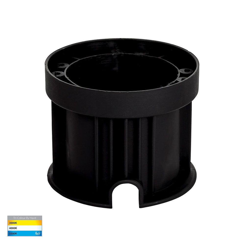 Split 3W CCT 12V DC LED Round Inground Uplighter Stainless Steel - HV1841T